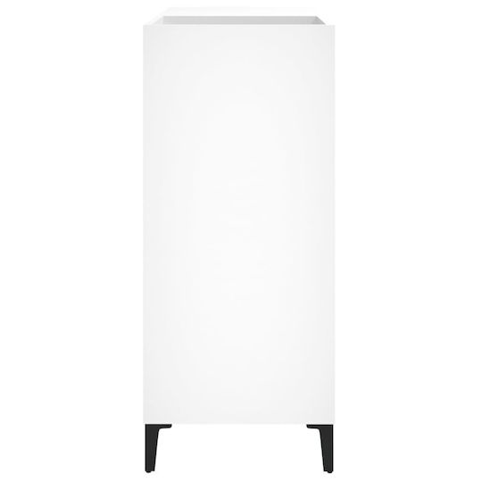 vidaXL Mobilier Hi-Fi cu 3 Rafturi Alb 38x84.5x89cm