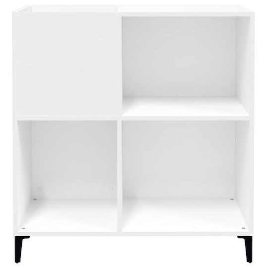 vidaXL Mobilier Hi-Fi cu 3 Rafturi Alb 38x84.5x89cm