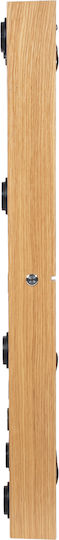 GloboStar Makeup Mirror Wall Mirror with Beige Wooden Frame & LED Lighting 80x80cm 1pcs