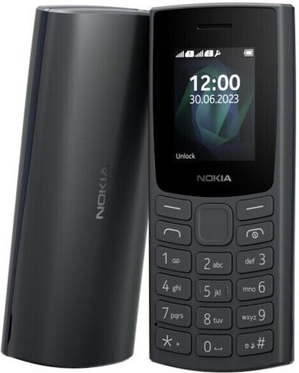 Nokia 105 (2023) Dual SIM Κινητό με Κουμπιά (Ελληνικό Μενού) Charcoal