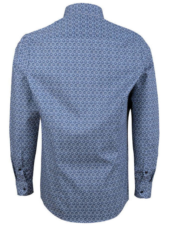 Olymp Men's Shirt Long Sleeve Cotton Blue