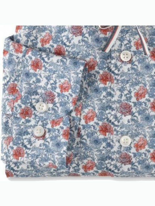 Long-sleeved Shirt Floral Blue