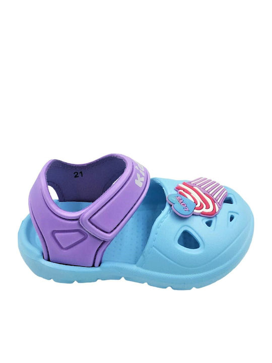 Children's Beach Shoes Light Blue Cupcake
