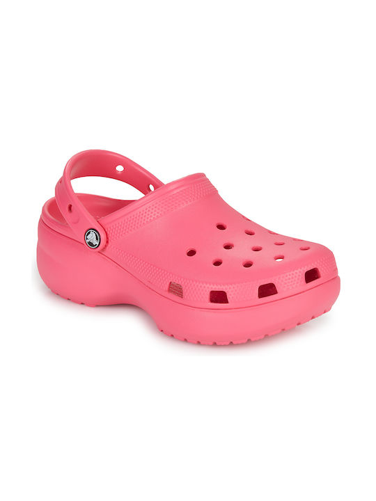 Crocs Classic Platform Clog Γυναικεία Σαμπό Ροζ Crocs Classic Platform Clog Γυναικεία Σαμπό Ροζ