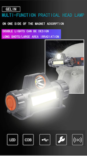 Wiederaufladbarer LED Kopf Taschenlampe IPX4 mit Maximaler Helligkeit 1200 Lumen TC-62 4 Stück