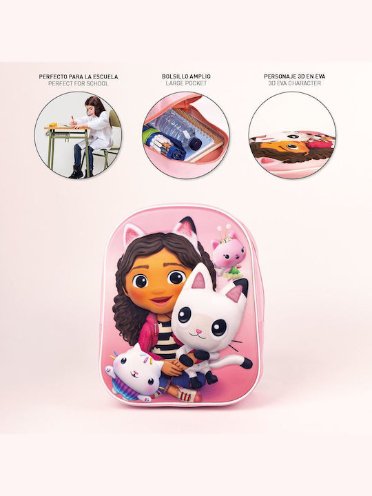 Cerda Gabby's Dollhouse Ghiozdan De Școală De Spate Pentru Grădiniță Roz