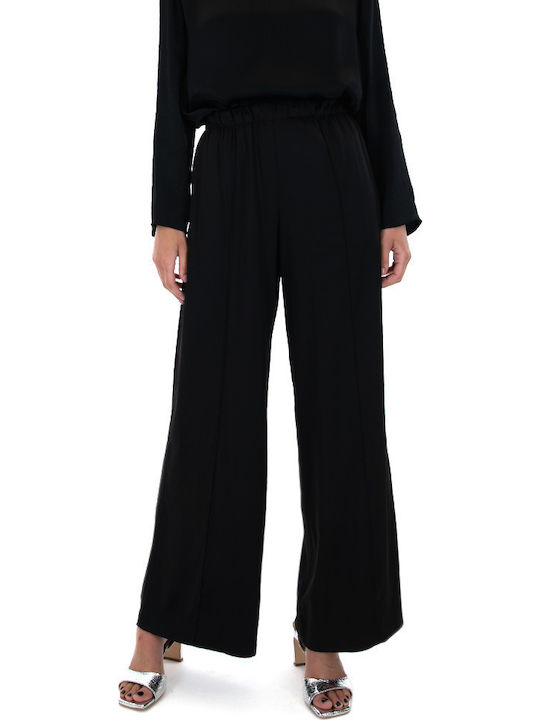Black n Black Women's Fabric Trousers with Elastic Black Black n Black Women's Fabric Trousers with Elastic Black