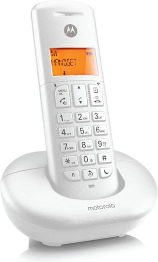 Motorola E201 Telefon fără fir cu Meniu în Limba Greacă Alb