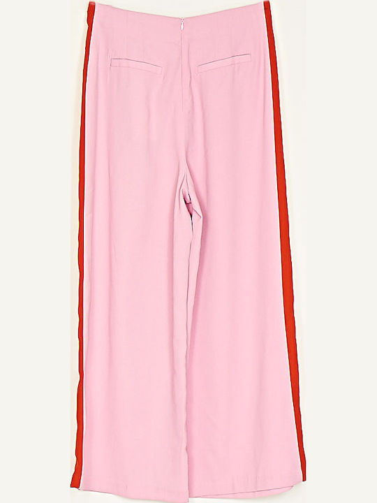 Women's Fabric Trousers Pink