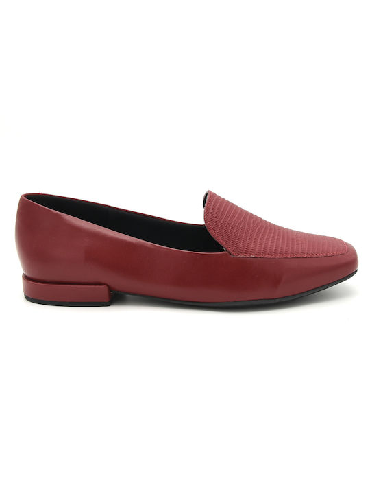 Usaflex Women's Leather Moccasins Burgundy