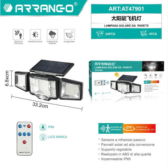 Arrango Street Solar Light 1800lm with Motion Sensor and Photocell IP65