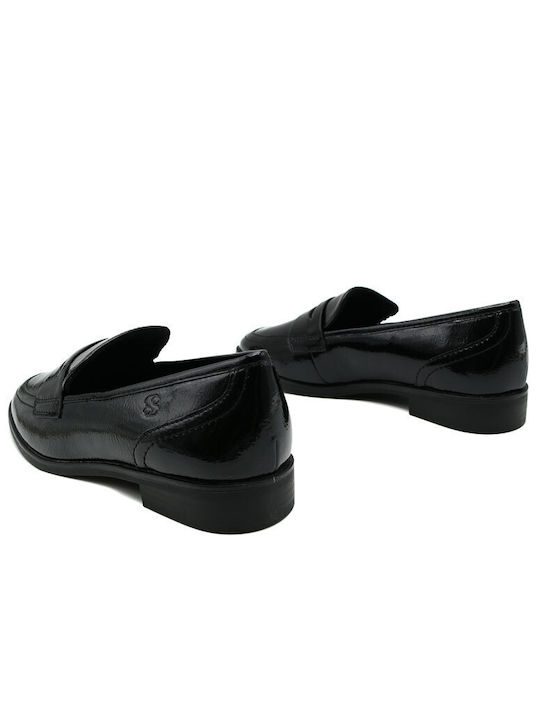 S.Oliver Patent Leather Women's Moccasins in Black Color