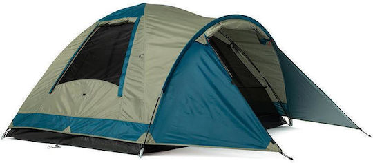 OZtrail Tasman 3V Camping Tent Igloo Blue with Double Cloth 3 Seasons for 3 People 305x205x125cm