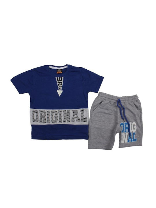 Moyes Kids Set with Shorts Summer 2pcs Blue