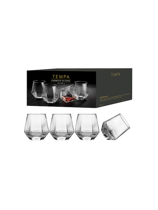 Ladelle Set de pahare Whiskey / Cocteiluri din Sticlă 310ml 4buc