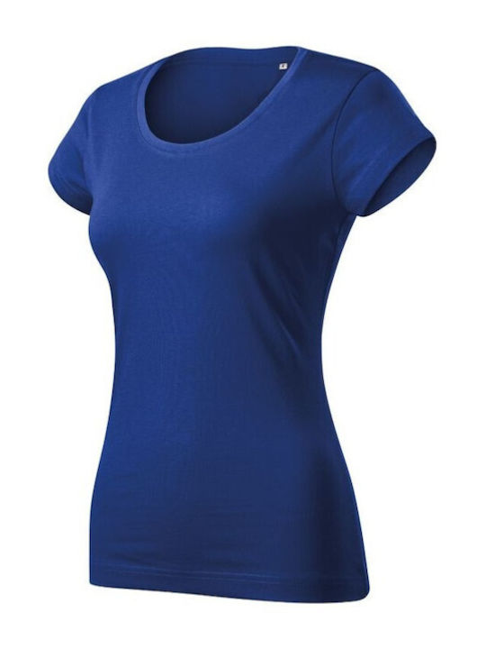 Malfini Women's Short Sleeve Promotional Blouse Blue