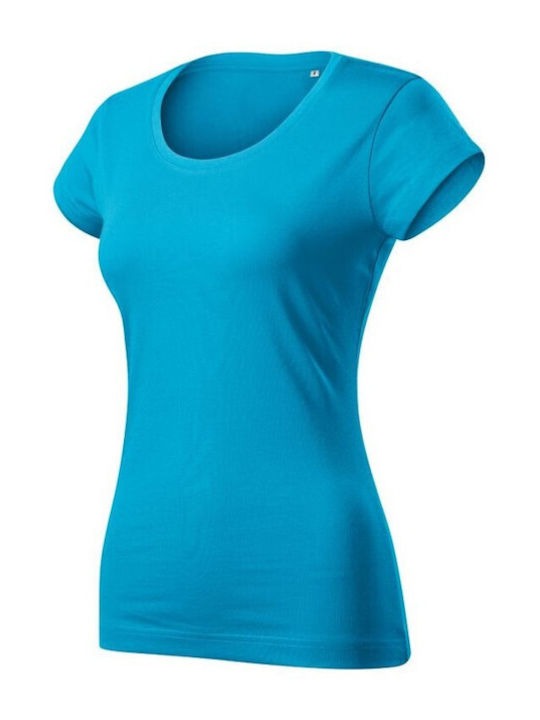 Malfini Women's Short Sleeve Promotional Blouse Blue