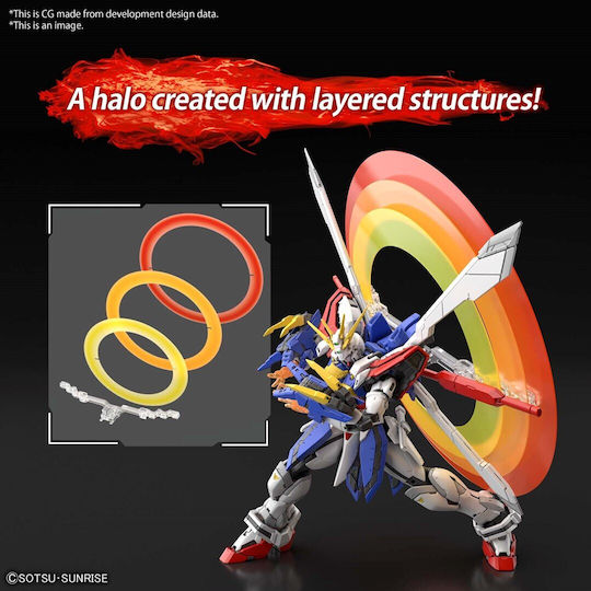 Bandai Spirits God Real Grade Gunpla Collectible Figure Box Height 13cm in Scale 1:144