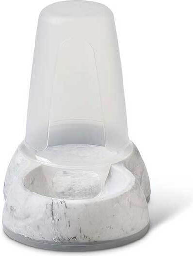 Savic Loop Marble Автоматичен Пластмаса Купа с контейнер Храна за Куче & Котка с Основа 1.5lt в Сив Цвят