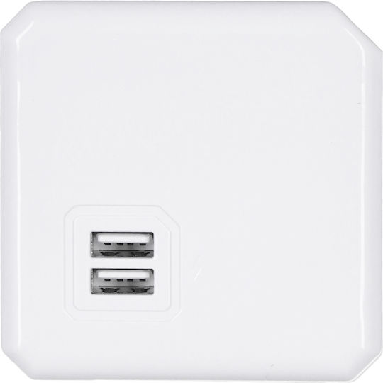 Allocacoc PowerCube 4 Θέσεων με 2 USB-A Γκρι