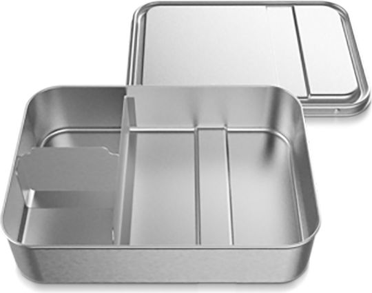 Boddels Δοχείο Φαγητού Inox Ασημί με Χωρίσματα 1.4lt