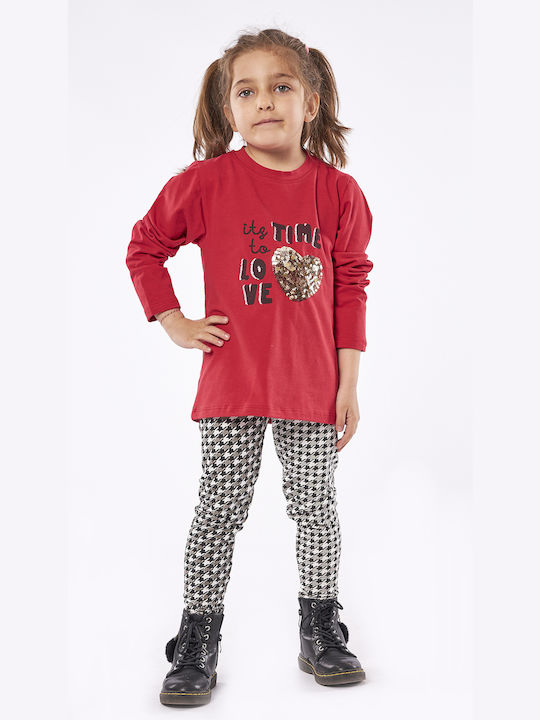 Evita Kids Set with Leggings Winter 2pcs Red