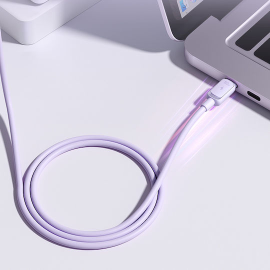 Joyroom S-CC100A14 USB 2.0 Cable USB-C male - USB-C 100W PD Μωβ 1.2m