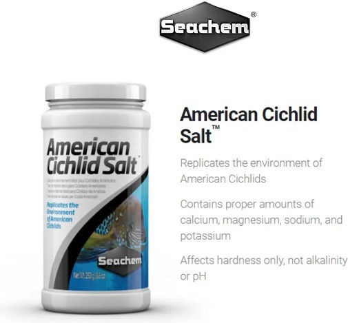 Seachem American Cichlid Salt Aquarium Water Treatment for Environment Protection 250ml 0.25kg