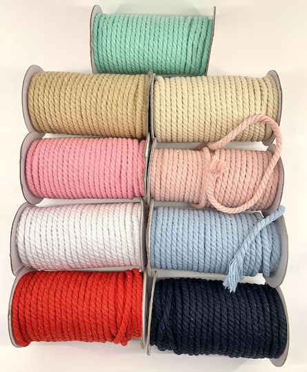 Riniotis Κορδόνι Βαμβακερό Λευκό 5mm x 20m