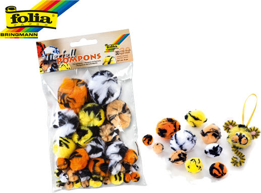 Folia Pom Pom Handwerk Mehrfarbig Set 30Stück
