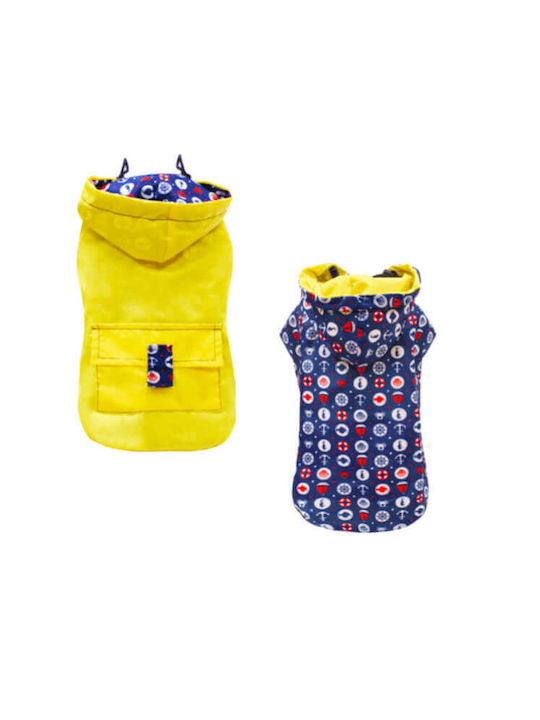 Croci Sea Pattern Кучешки палта Водоустойчиво Худи с дължина на гръбчето 20 см. C7074195