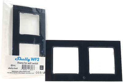 Shelly WF2 Switch Frame 2 Positions in Black Color