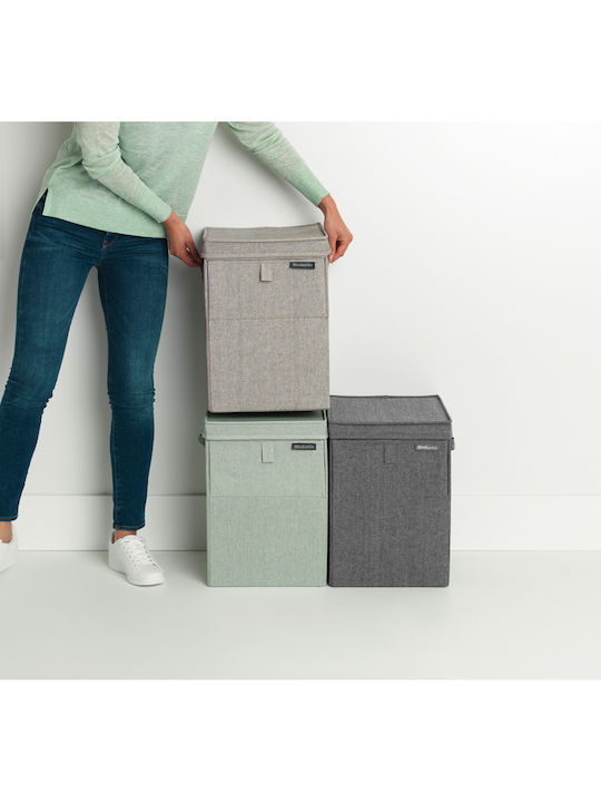 Brabantia Fabric Laundry Basket 35lt with Cap 37x32x44.5cm Gray