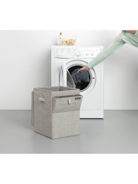 Brabantia Fabric Laundry Basket 35lt with Cap 37x32x44.5cm Gray