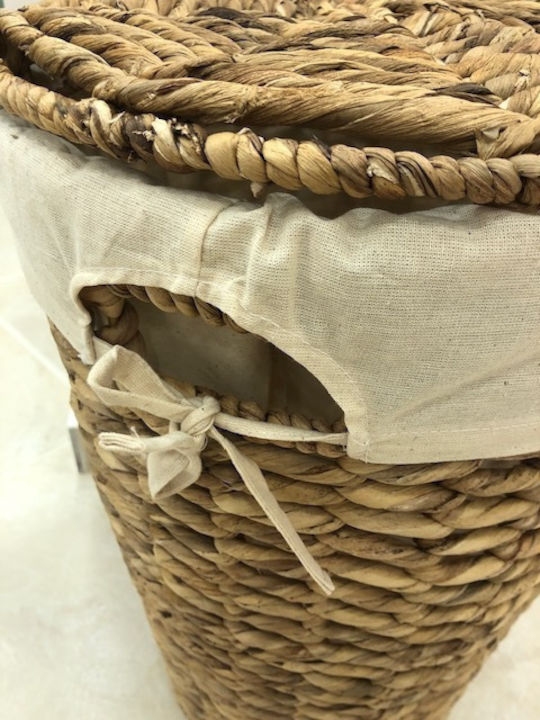 Zaros Wicker Laundry Basket with Lid 38x38x55cm