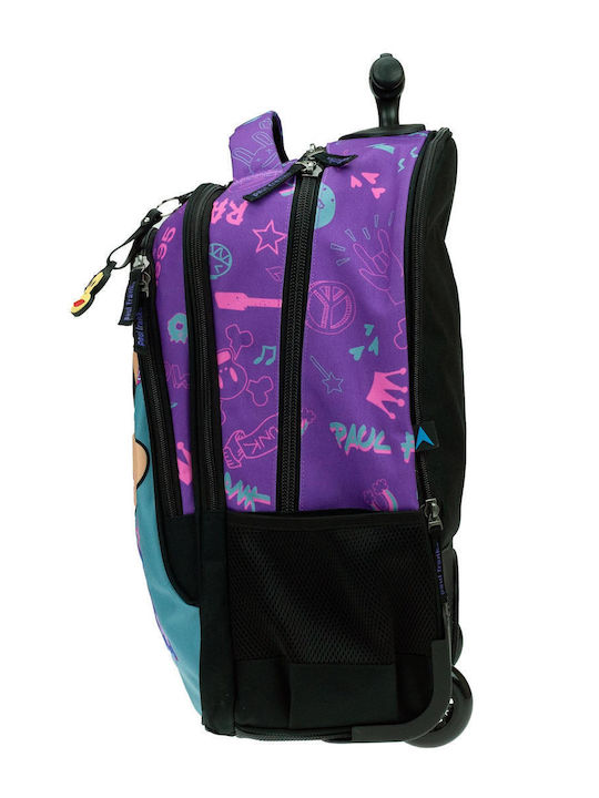 Back Me Up Bubble School Bag Trolley Elementary, Elementary Multicolour with Water Bottle Holder 30Liters