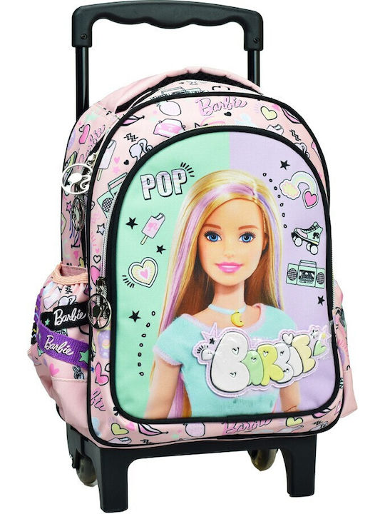 Gim Barbie Power Pastels School Bag Trolley Kindergarten in Pink color