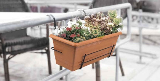 Viosarp Ζαρντινιέρα Πλαστική Πορτοκαλί 50x20x17εκ.