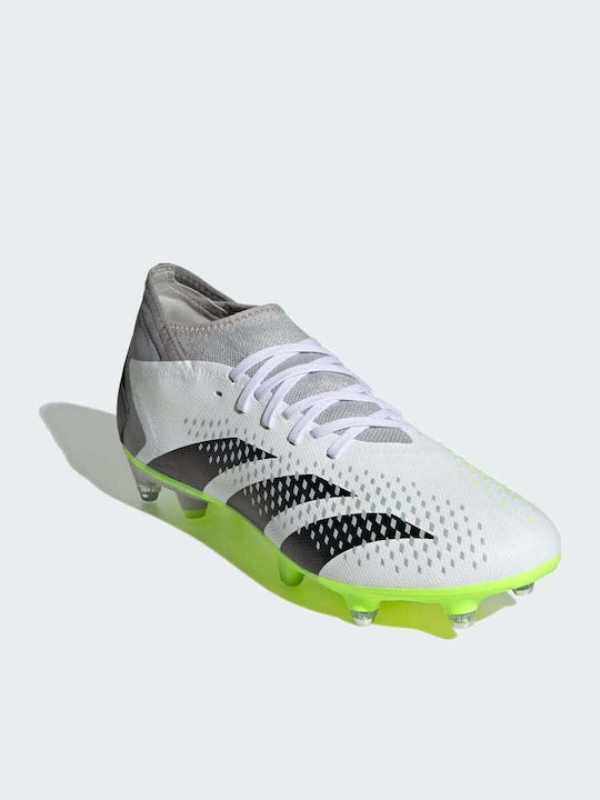 adidas Predator Accuracy.3 SG Ποδοσφαιρικά Παπούτσια με Τάπες Cloud White / Core Black / Lucid Lemon adidas Predator Accuracy.3 SG Ποδοσφαιρικά Παπούτσια με Τάπες Cloud White / Core Black / Lucid Lemon