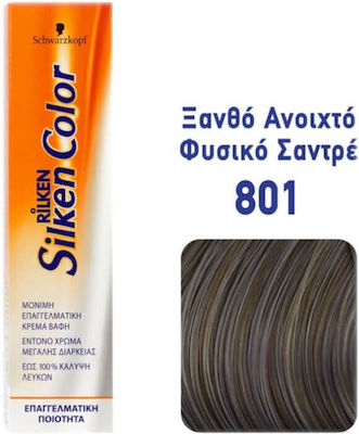 Schwarzkopf Silken Color 801 Ξανθό Ανοιχτό Φυσικό Σαντρέ 60ml