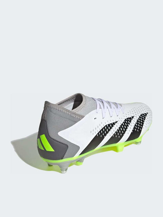 adidas Predator Accuracy.3 Football Shoes with Cleats Cloud White / Core Black / Lucid Lemon