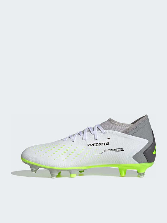 adidas Predator Accuracy.3 Football Shoes with Cleats Cloud White / Core Black / Lucid Lemon