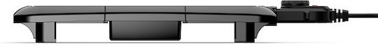 Muhler Tabletop Electric Grill Smooth and Ribbed Plate 2000W with Adjustable Thermostat 36cmx25cmcm