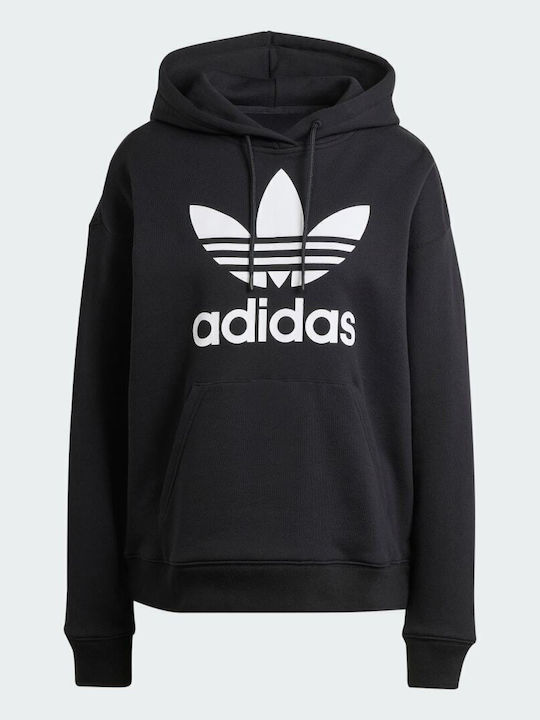 Trefoil Women's Sweatshirt Hooded Black
