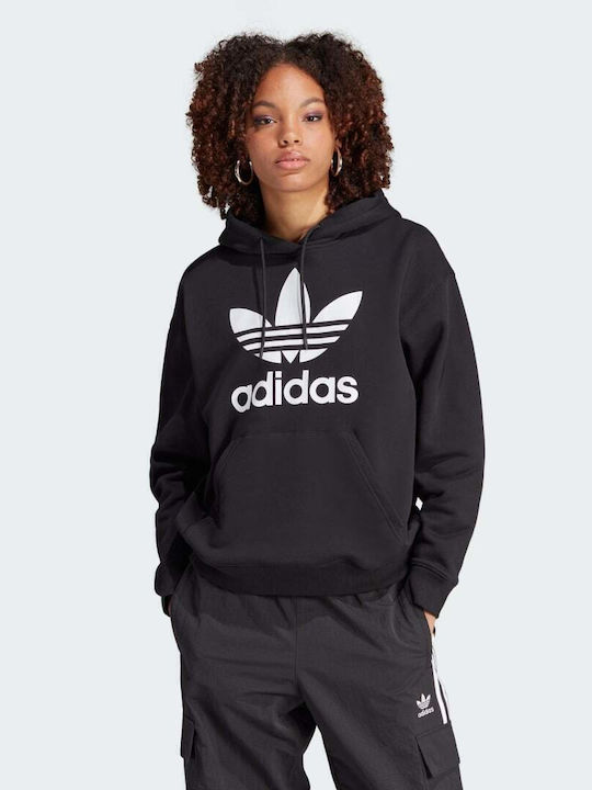 Trefoil Women's Sweatshirt Hooded Black