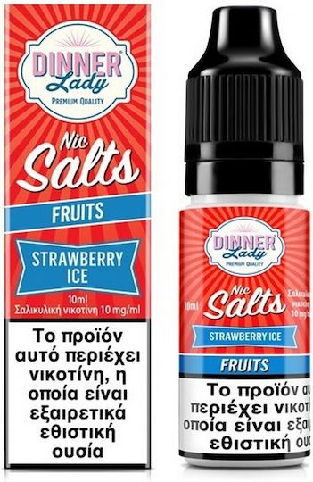 Dinner Lady Ready-to-use E-Liquid Strawberry Ice with Fruity Flavor 20mg 10ml