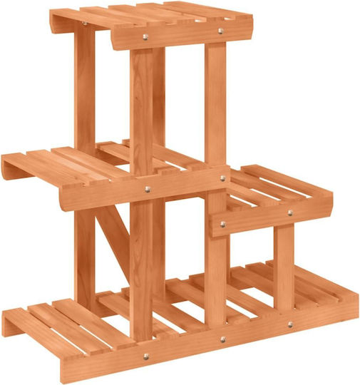 vidaXL Pot Rack Wooden Brown 58cmx25cm / 51cmx51cmcm.