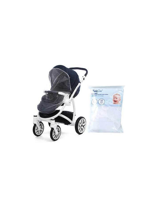 Babyono Baby Mosquito Net for Stroller Happy Summer White