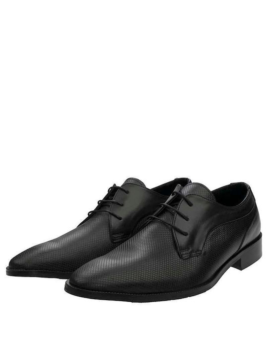 Fentini Men's Leather Dress Shoes Black