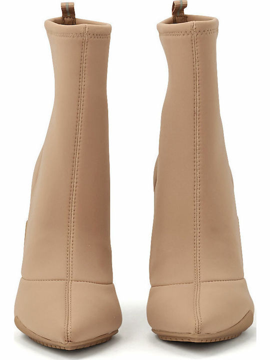 Stiefeletten Damen Beige -02892
